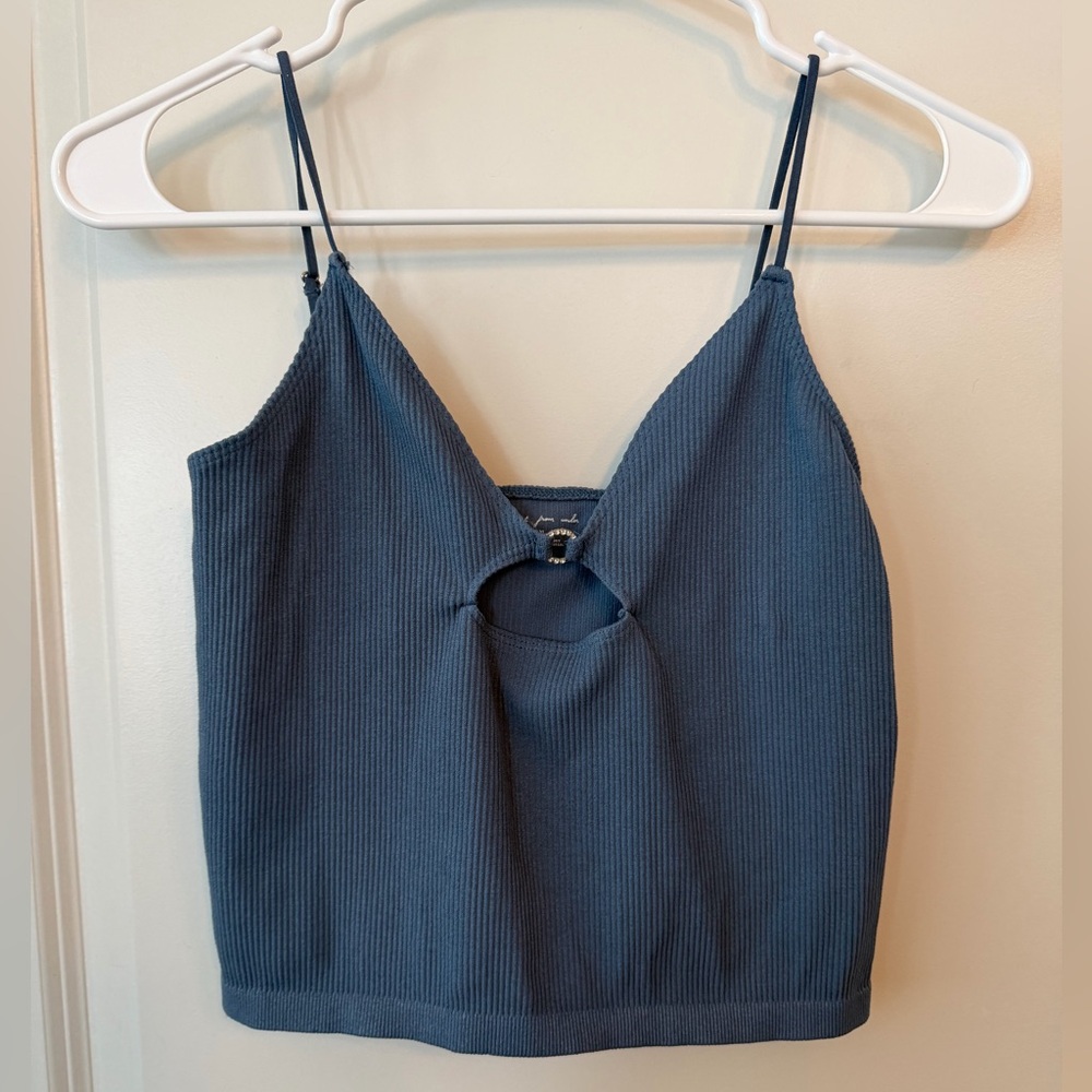 Urban Outfitters Blue Ribbed Camisole